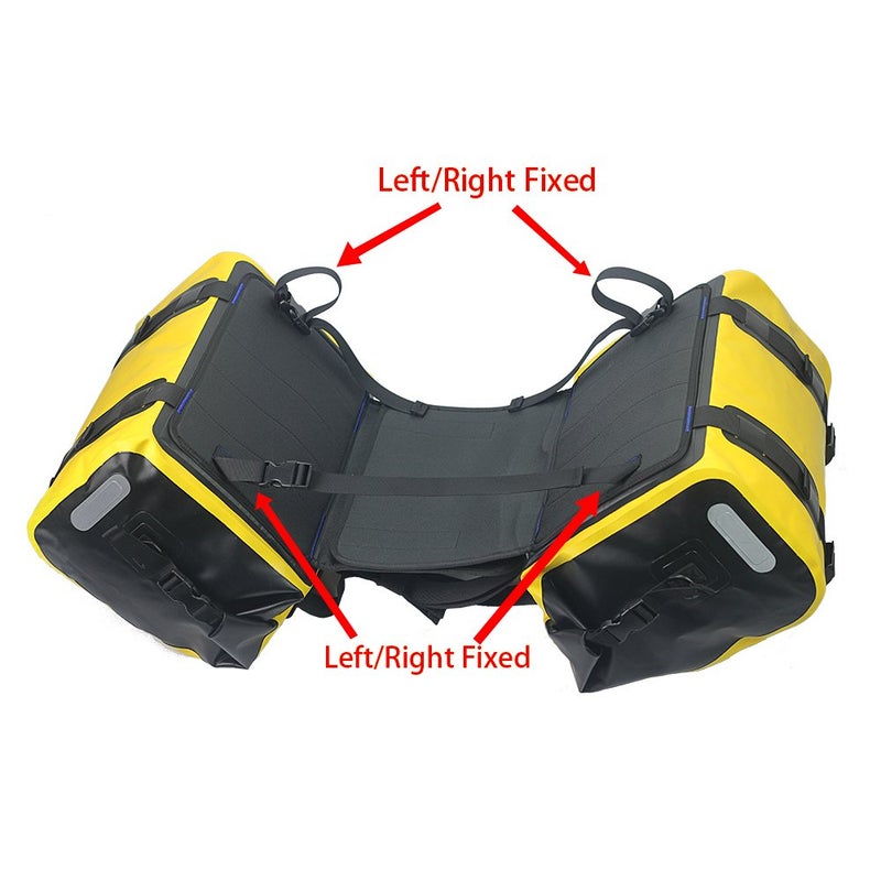 WILD HEART Waterproof bag Motorcycle saddlebag 50L Tank bag Motor Side bag (Black) - Image 5